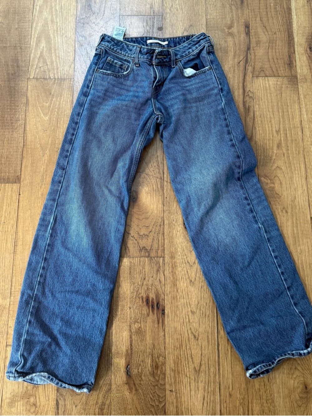 Levi's Medium Blue Wide-Leg Jeans